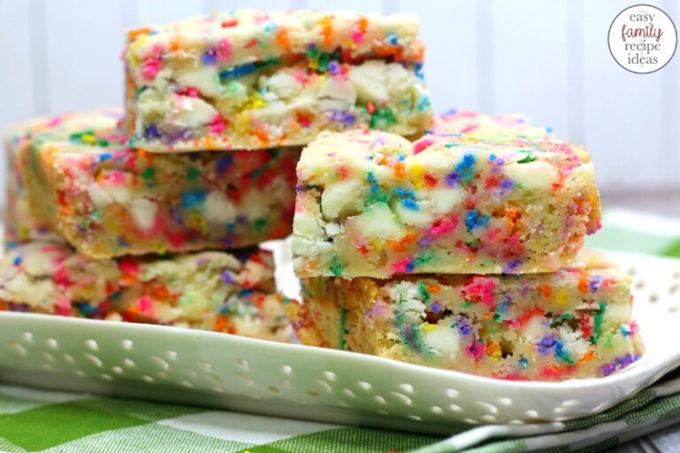 Funfetti Cookie Bars – Easy Cake Mix Cookies Kids Love