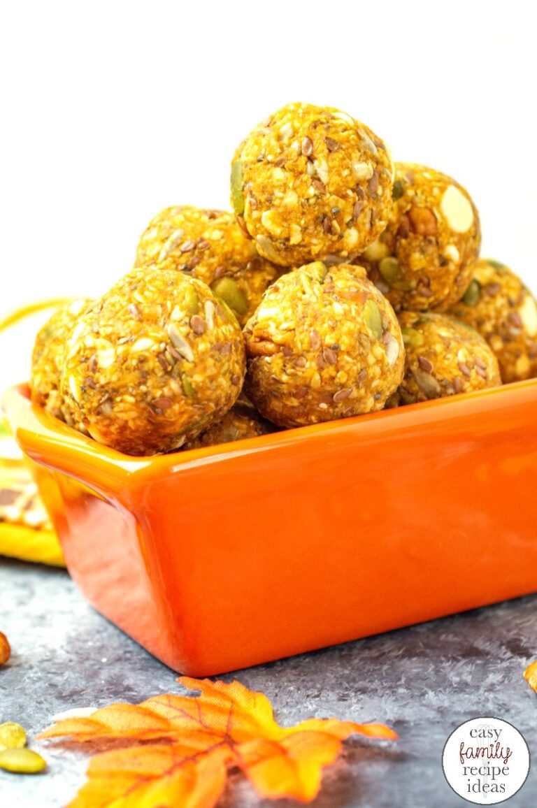 Pumpkin Spice Energy Balls – Healthy No Bake Pumpkin Energy Bites