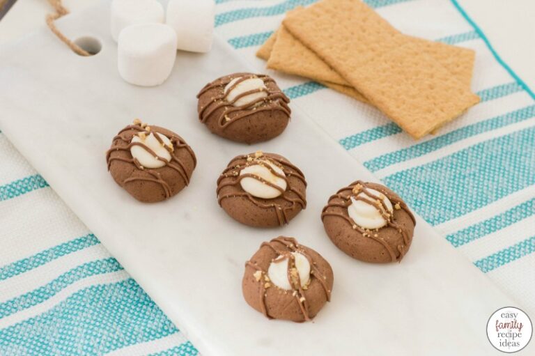 S’mores Thumbprint Cookies Perfect Campfire Cookie
