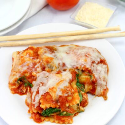 Baked Ravioli with Spinach 10