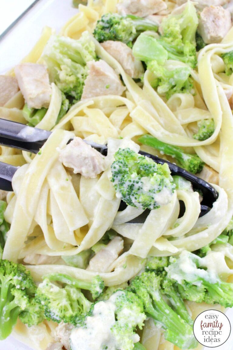 Broccoli Chicken Alfredo Fettuccine Easy Family Meal
