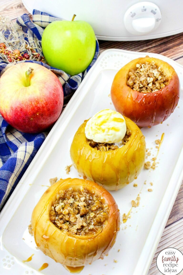 Crock Pot Baked Apples – Easy Fall Dessert