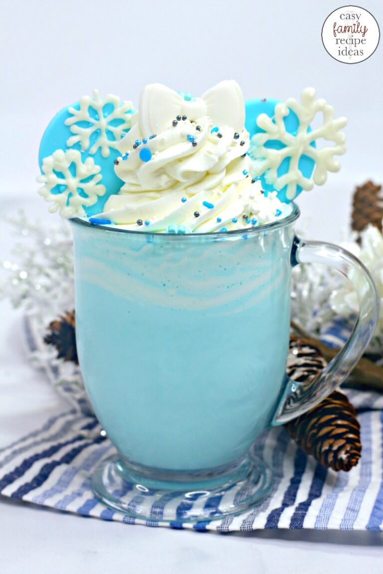 Frozen Themed Hot Chocolate Recipe for The Best Disney Drink Idea