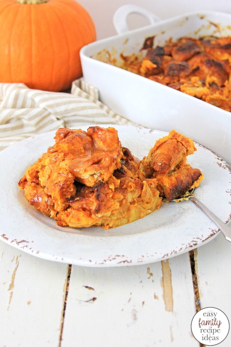 Pumpkin Spice Croissant Bread Pudding – Easy Fall Dessert Recipe