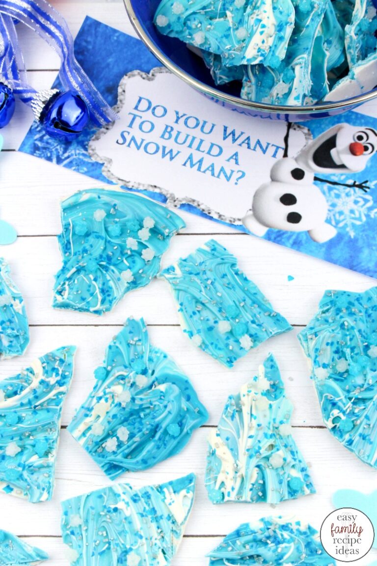 Disney Frozen Themed Chocolate Bark