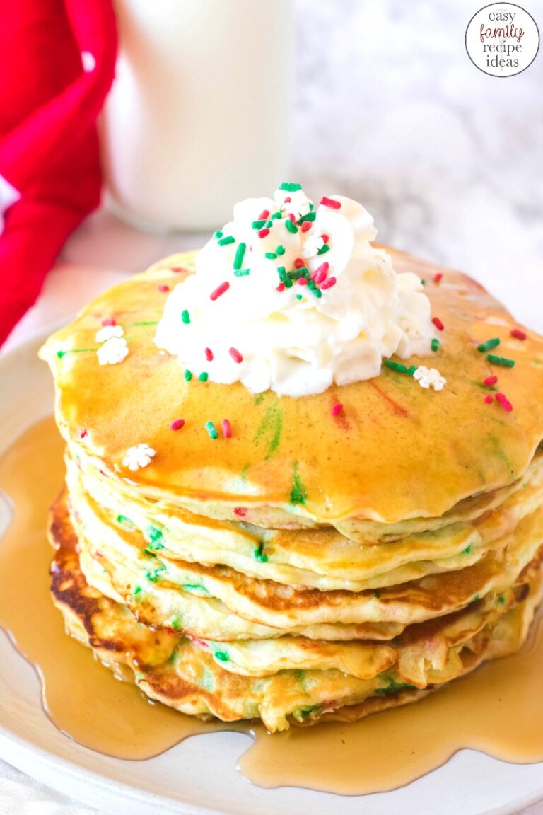 Funfetti Christmas Pancakes for Your Holiday Breakfast