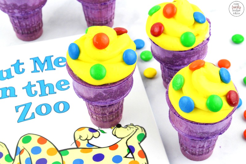 Dr Seuss Put Me In The Zoo Ice Cream Cone Cupcakes