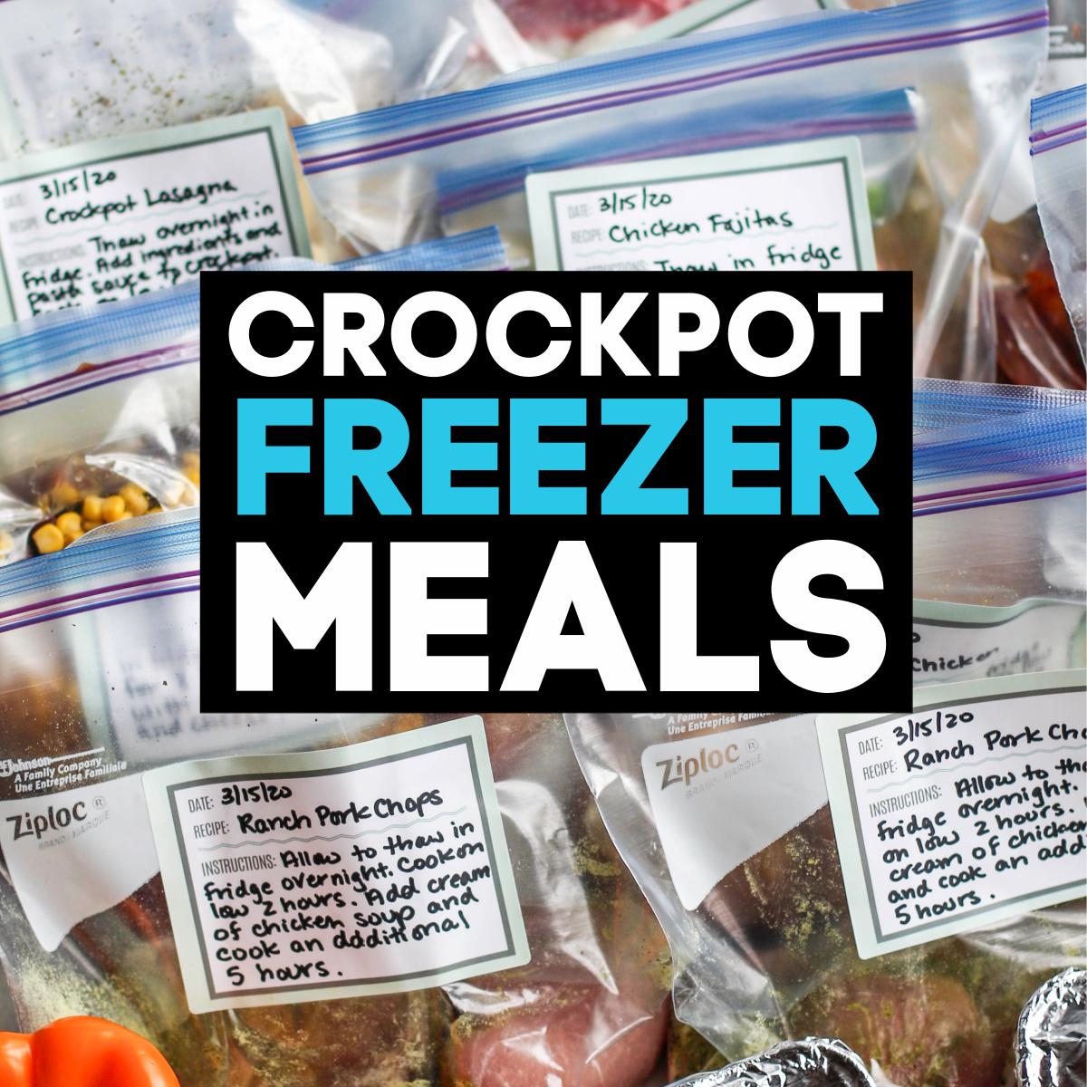 15 Crockpot Freezer Meals for Busy Families - PinkWhen