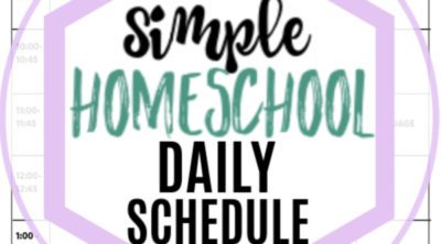 schedule for homeschool pinnable image