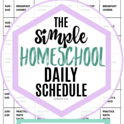 Simple Homeschool Schedule