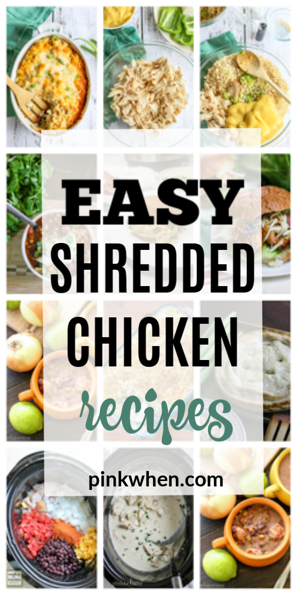 Check out this list of our favorite shredded chicken recipes. Shredded chicken is perfect for batch cooking and freezer meal prepping. If you're looking for some time saving quick and easy shredded chicken recipes, look no further than this amazing list!