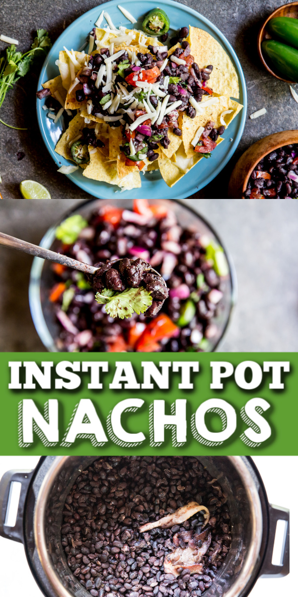 Just wait until you take a bite of these Instant Pot Black Bean Nachos. They're loaded with flavor and crazy simple to make. It's totally possible to have nachos without meat and these black bean nachos are the proof of that!