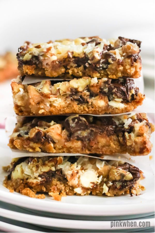 Stacked Magic Cookie bars
