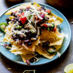 Instant Pot Black Bean Nachos ready to serve.