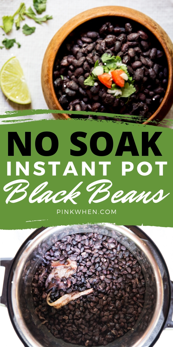 These easy Instant Pot Black Beans are delicious, easy, and require no soaking! You won't believe how easy these are to make, and cooked in just minutes.