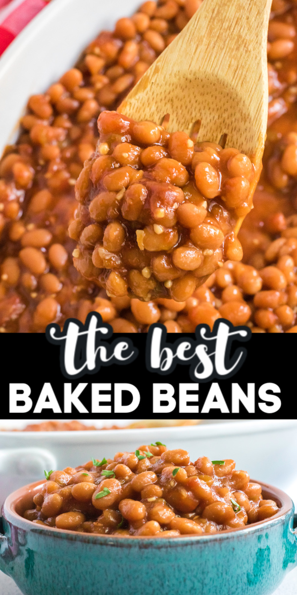 This tasty side dish is seriously the BEST. If you want a homemade baked beans recipe that stands out from the rest, this is it. Delicious homemade baked beans are seasoned with brown sugar, garlic, ketchup, onion, bell pepper, and more. It's the perfect flavor combination and one your guests will devour.