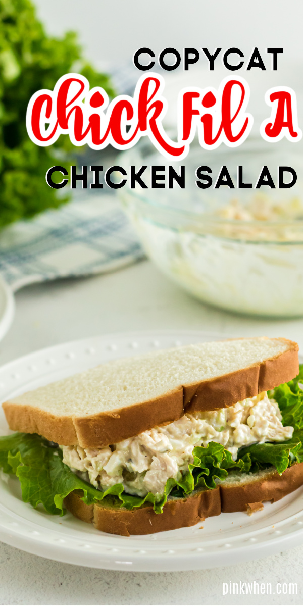 This Copycat Chick Fil A Chicken Salad is one of the best authentic tasting copycat recipes! Made with chicken, veggies, and the perfect blend of seasonings to bring that authentic Chick Fil A taste to your table. All without leaving your house! It's a quick and easy family recipe that everyone enjoys.