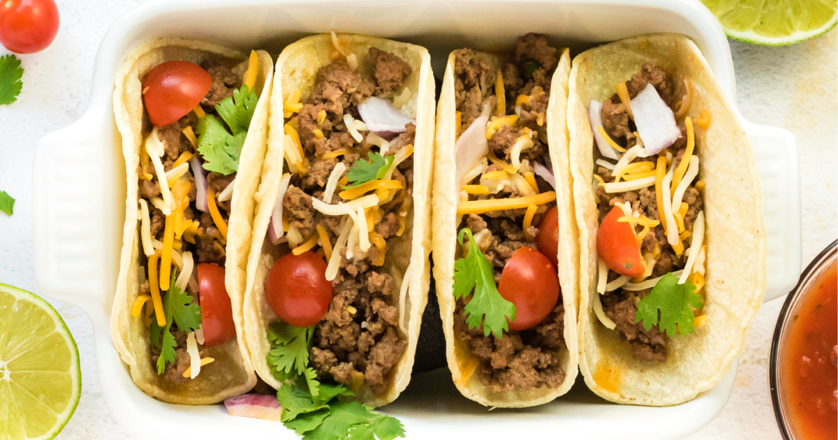 Ground Beef Street Tacos PinkWhen
