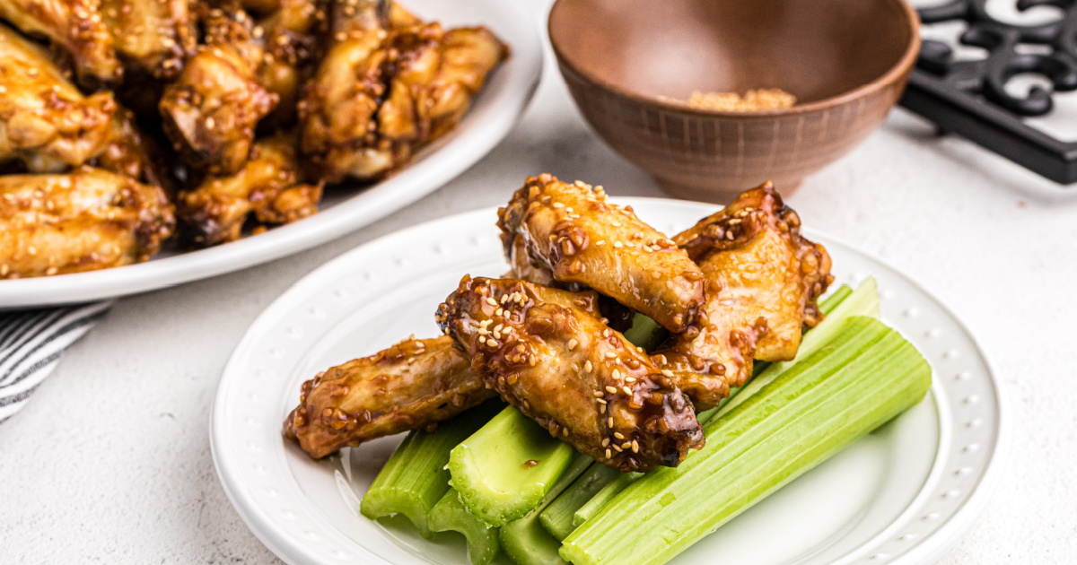 Air Fryer Honey Garlic Chicken Wings PinkWhen