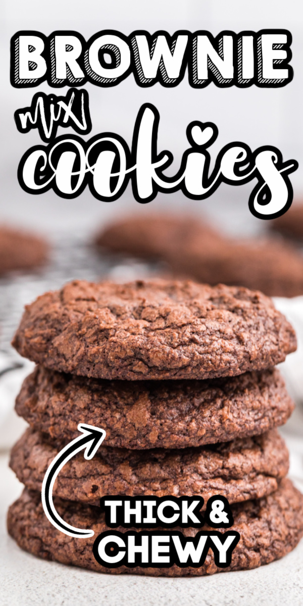 Delicious, thick, and chewy brownie mix cookies are made with your favorite brownie mix and only 3 additional ingredients! Warm and delicious brownie cookies are made in just 10 minutes.