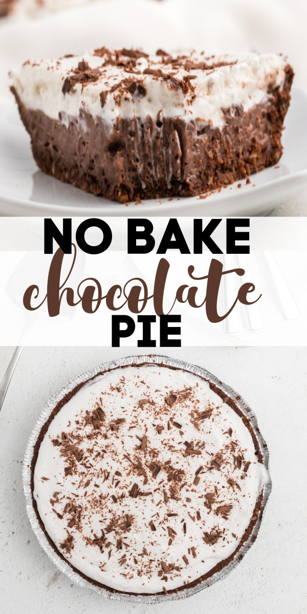 This No Bake Chocolate Pie is made with CocoWhip™, chocolate pudding, and a cookie crust for a dairy free dessert the whole family will love.