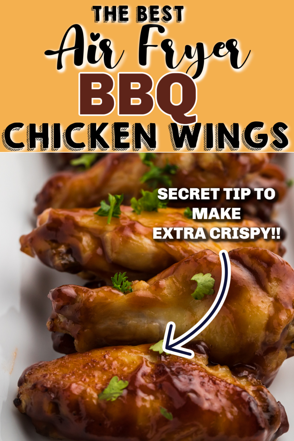 These Air Fryer BBQ Chicken Wings are about to rock your world! Made with your favorite bbq sauce, chicken wings, a little seasoning, and you'll have perfect crispy chicken wings in under 30 minutes. This easy Air Fryer recipe is great for family dinners or game days!