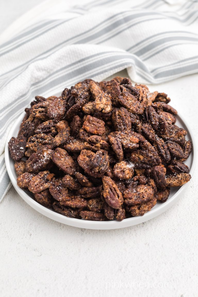 Air Fryer Candied Pecans PinkWhen