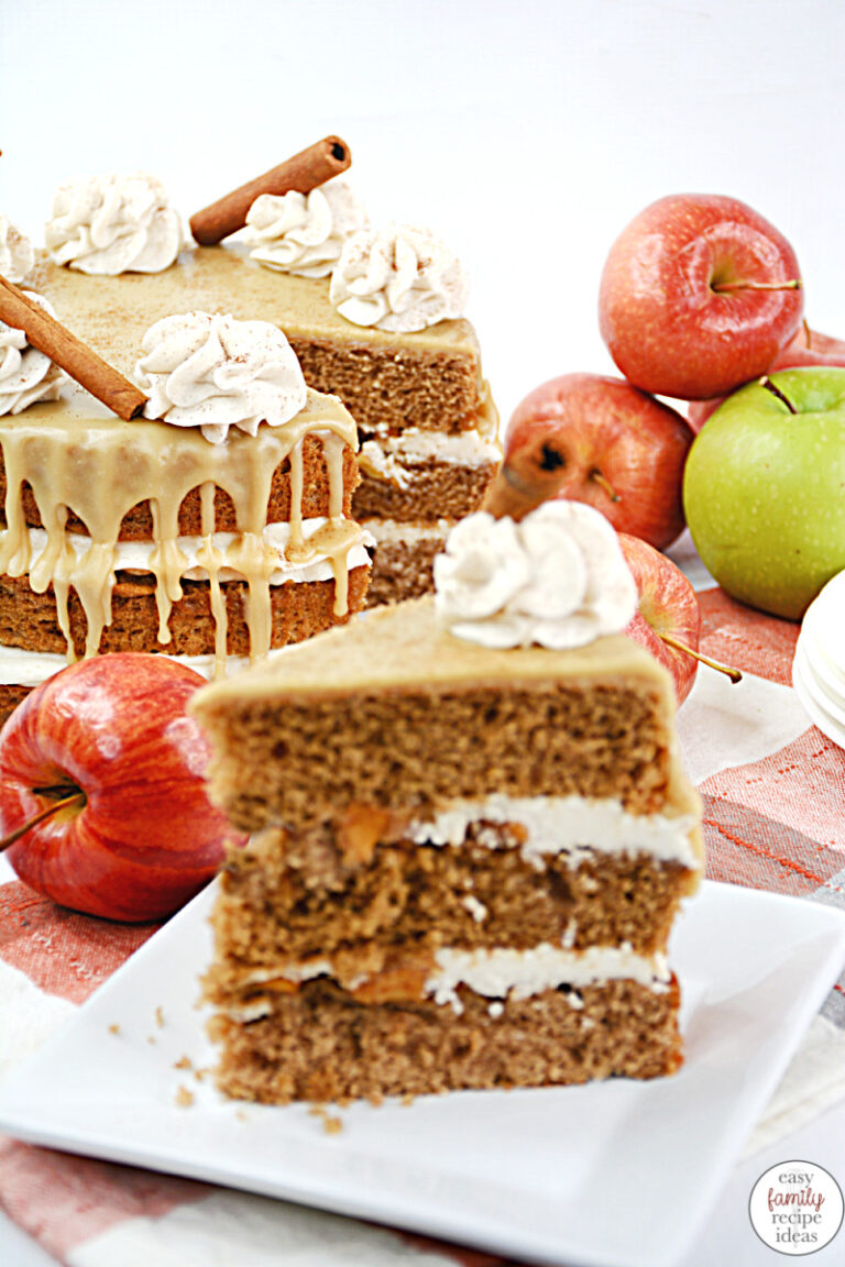 Apple Pie Cake Recipe with Caramel Sauce
