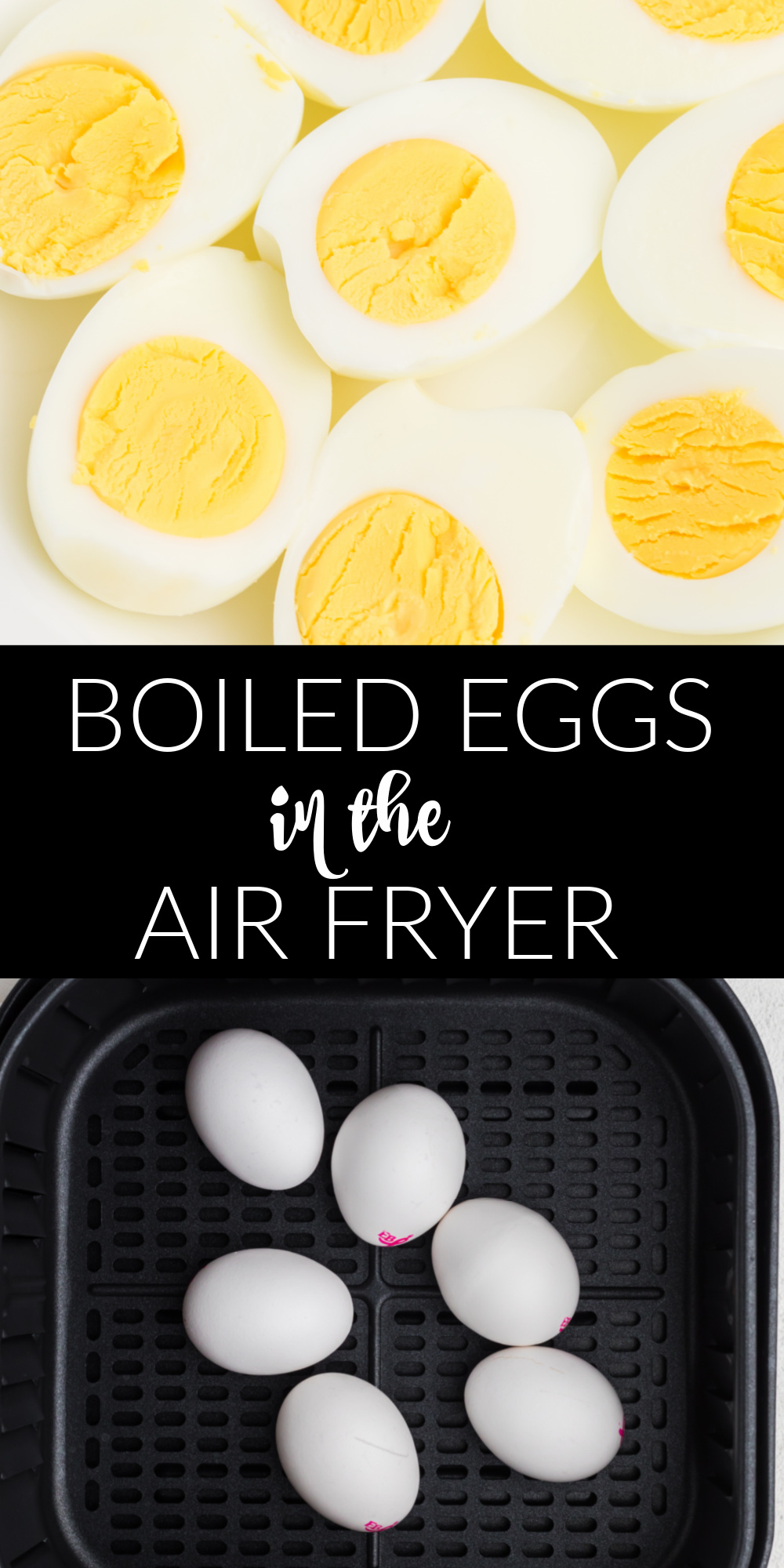 Did you know you can make air fryer boiled eggs? We'll show you step by step how to cook eggs in the air fryer with this quick and easy tutorial. You'll love this easy air fryer recipe and it's almost completely hands-off!