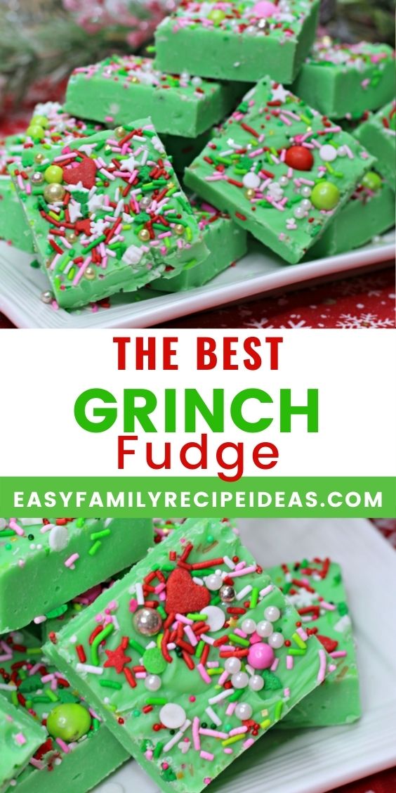 Easy Grinch Fudge Recipe - Delicious Christmas Treat - PinkWhen