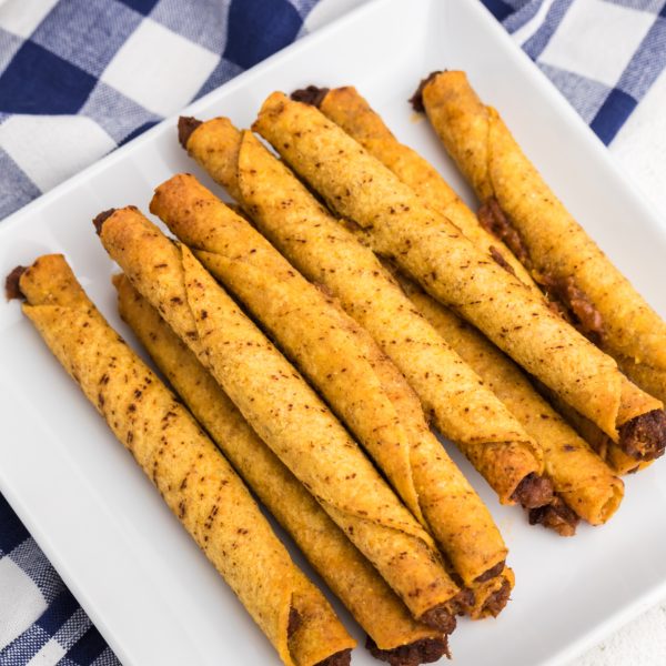 Air Fryer Chicken or Beef Frozen Taquitos PinkWhen