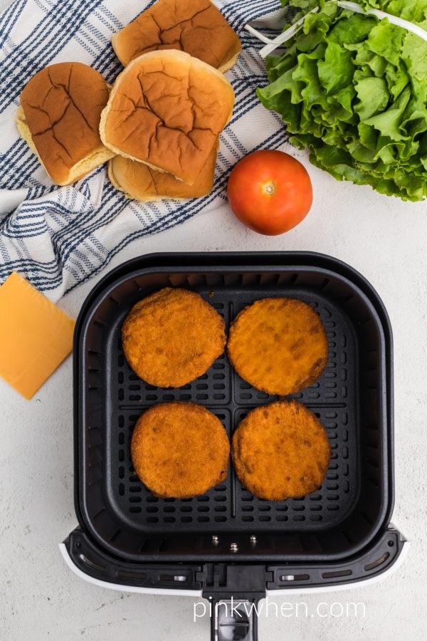 Easy Crispy Frozen Chicken Patties in Air Fryer PinkWhen