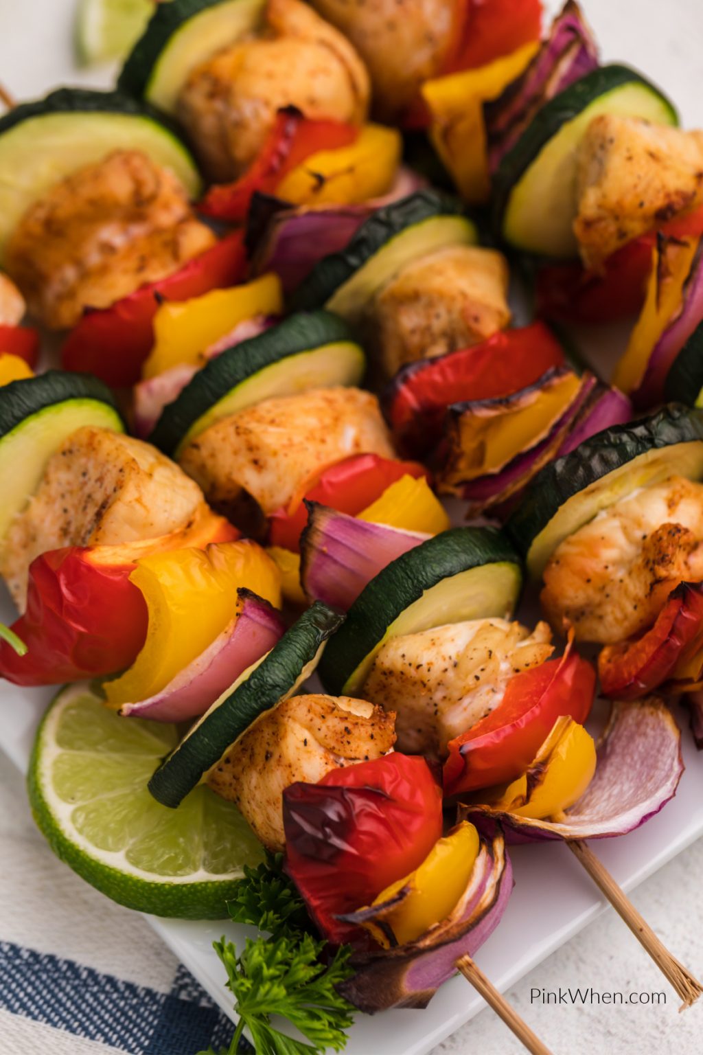 Air Fryer Chicken Kabobs PinkWhen