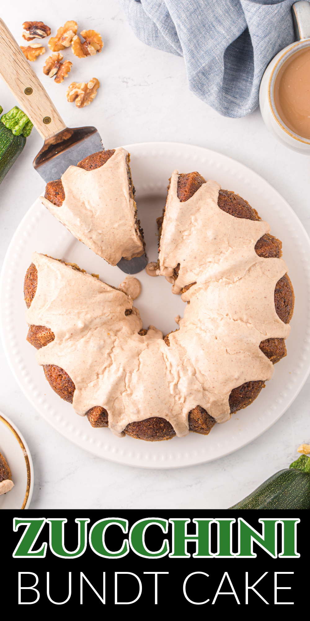 If you enjoy an excellent bunt cake, you will love this Zucchini bundt cake with cinnamon icing! This deliciously sweet dessert is the perfect recipe to satisfy your sweet tooth. A delicious bundt cake made with freshly shredded zucchini, chopped walnuts, ground cinnamon, and more.