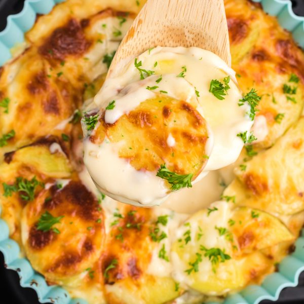 Air Fryer Scalloped Potatoes PinkWhen