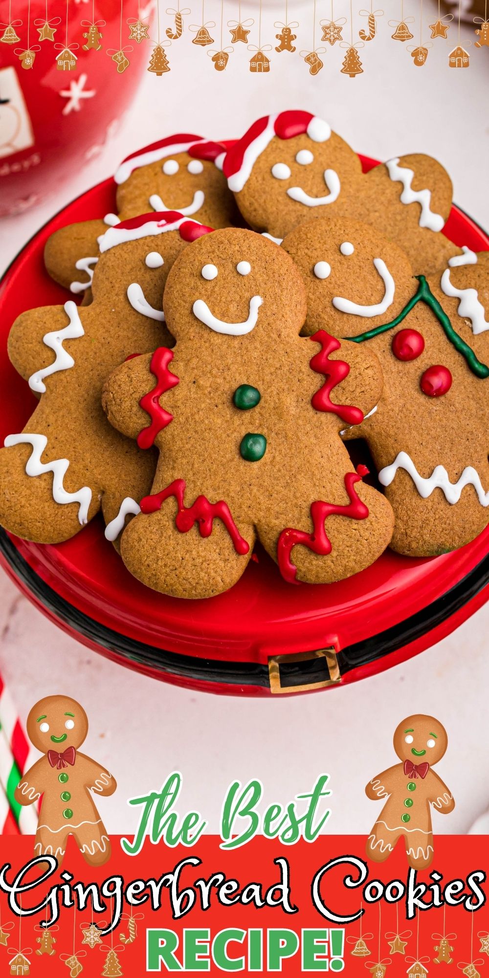 Kick of your holiday season with the BEST Gingerbread Cookies Recipe. These soft and chewy cookies are bursting with gingerbread flavor.