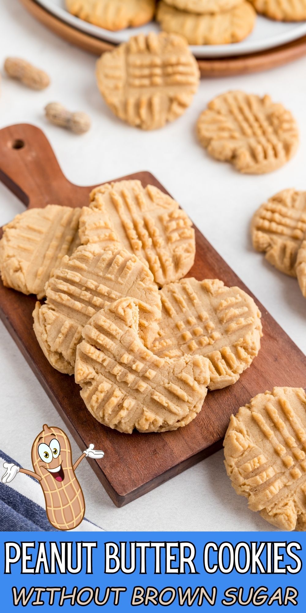 Enjoy delicious peanut butter cookies without brown sugar, made with a combination of peanut butter, sweet maple syrup, and vanilla!