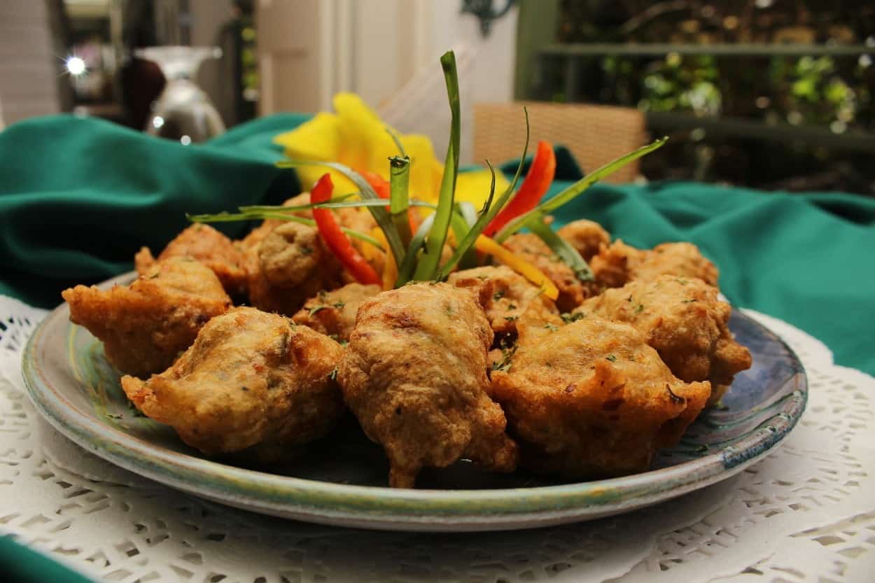 The Bahamas’ Conch Fritters on a plate.