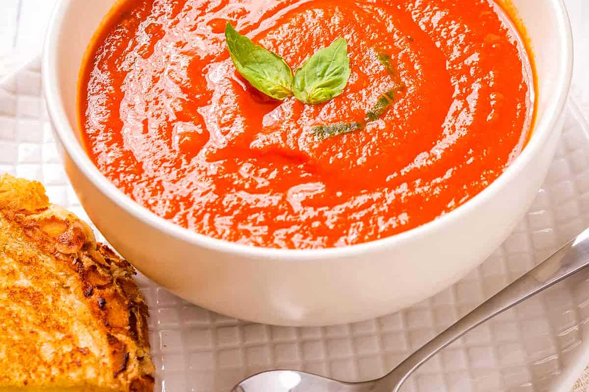 Delicious homemade tomato soup.