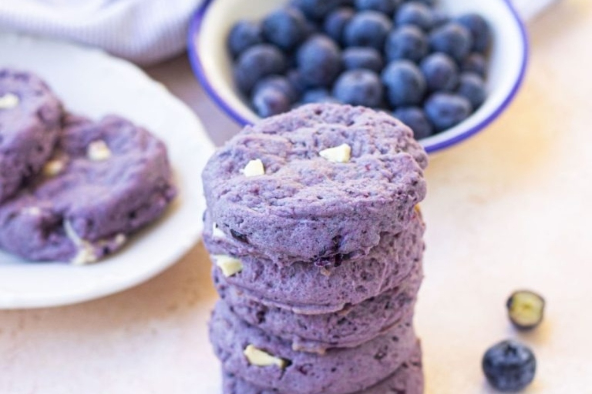 Purple blueberry cookies.