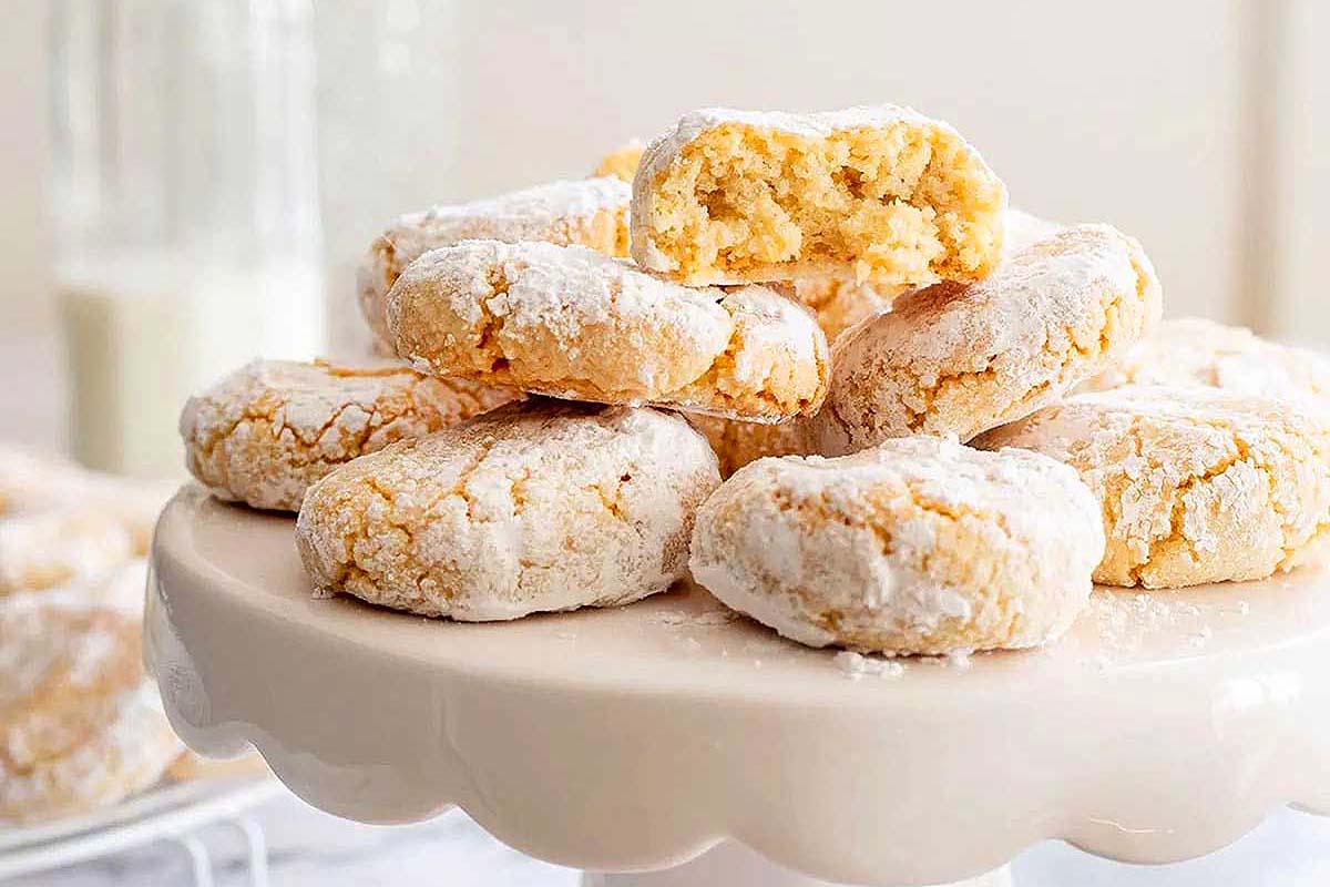 Crinkle topped amaretti cookies.