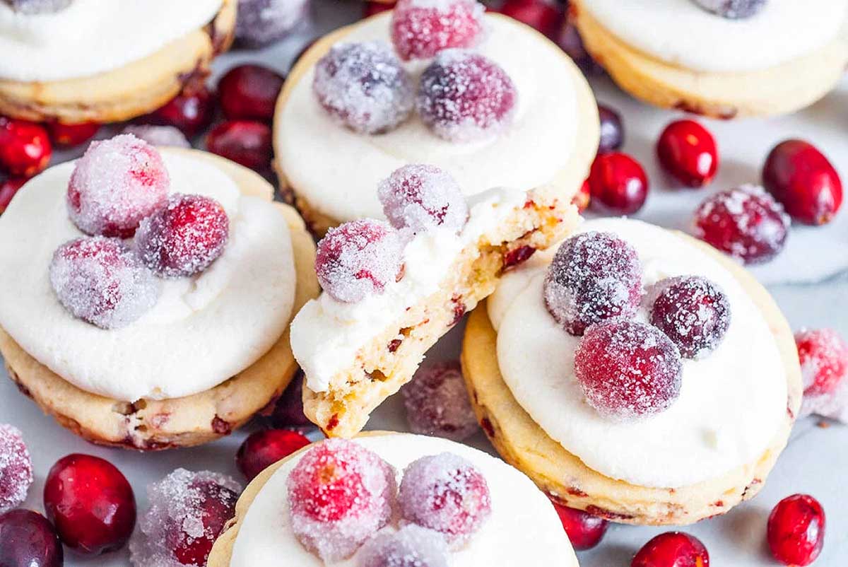 Frosted Cranberry Cookies.