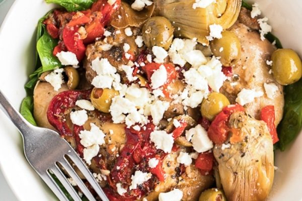 Chicken in on a plate.