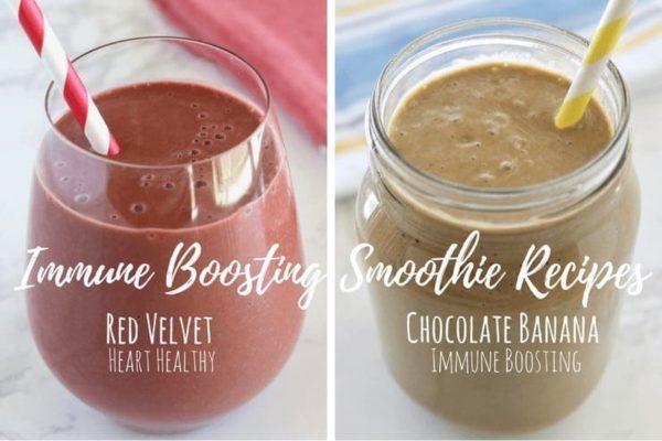 Two immune boosting smoothie recipes.