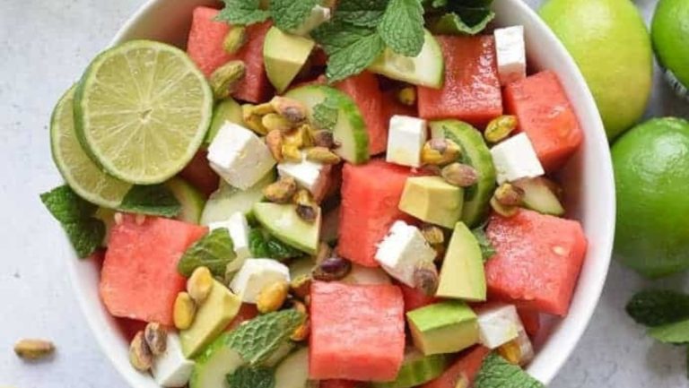 Watermelon And Cucumber Salad {Simple & Fresh}.