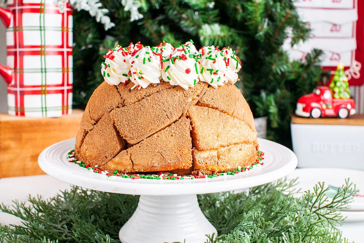 easy italian christmas zuccotto cake