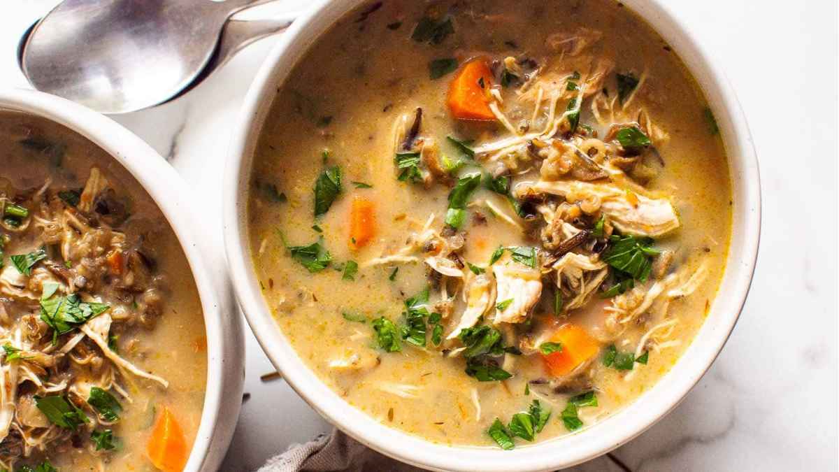 Winter Soup Recipes to Warm You Up 6 Chicken soup in a bowl.