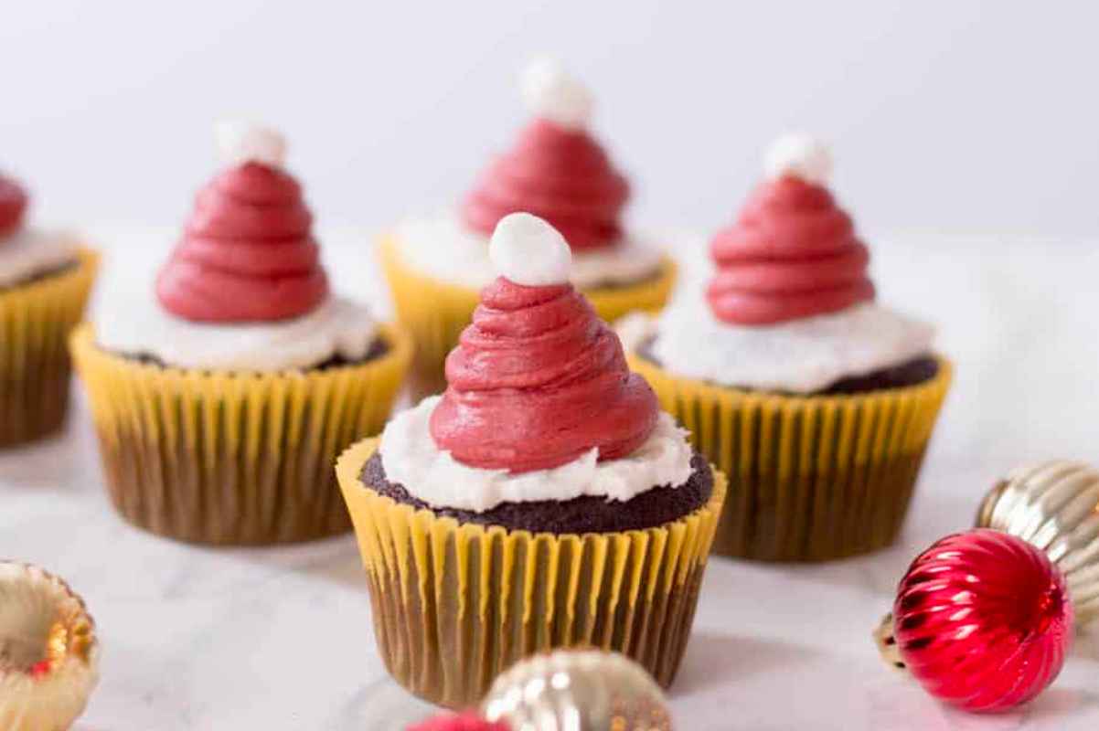 Santa cupcakes.