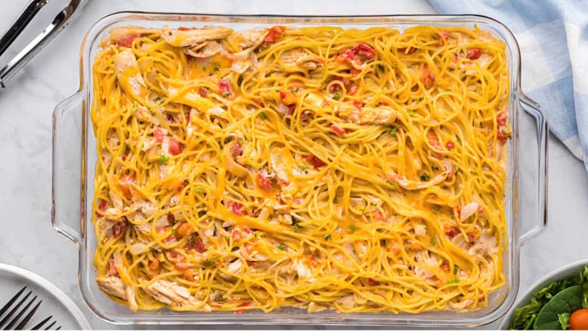Chicken Spaghetti Casserole.