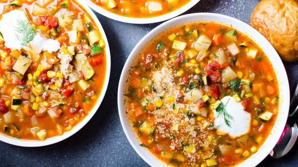 Winter Soup Recipes to Warm You Up 11 Vegetable soups in a bowl.